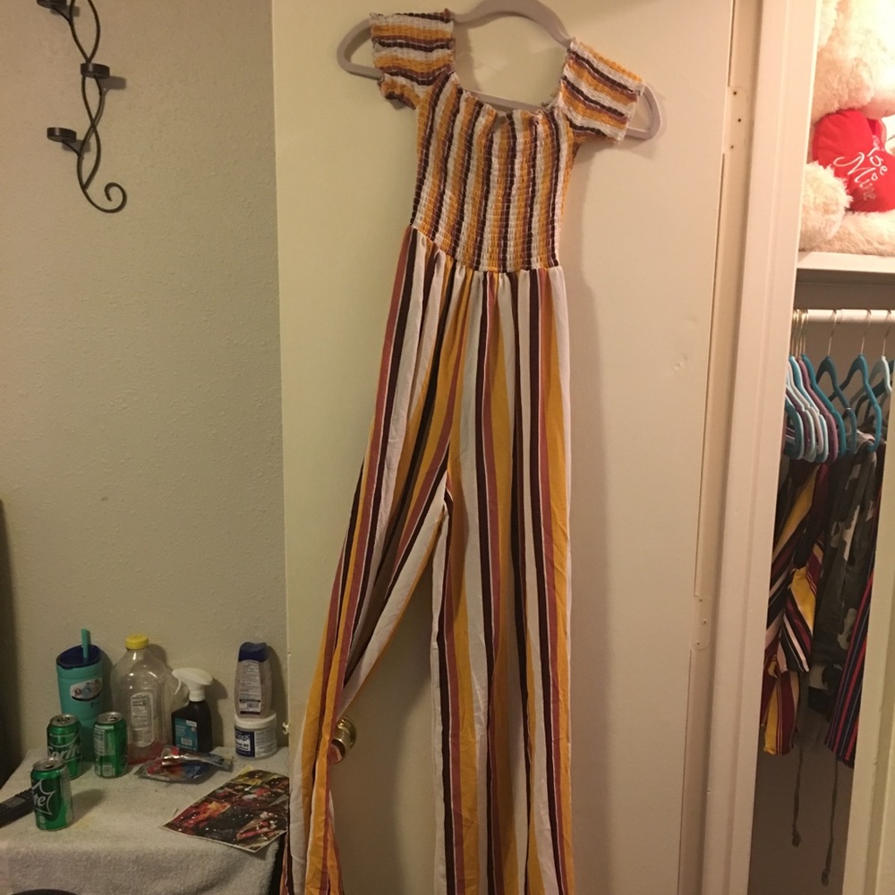 Off the shoulder jump suit